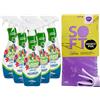 FEI FAN Detergente Multiuso Spray, Il Profumatore Igienizzante Superconcentrato, FRESCHEZZA DI MONTAGNA. Deterge a Fondo, Rimuove Germi e Batteri, 48h Di Pulito Profumato 750ml (6 Spray) + Panno In Lattice