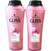 Schwarzkopf Gliss - Shampoo seta liquido - Set di 2