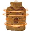 Tktouci Borraccia termica da 1000 ml, a prova di perdite, a forma di capibara, ritenzione del calore, scalda mani e piedi, per collo, schiena, scuola, spalle, campeggio, gambe, viaggi, mani, bambini