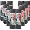 Alfapac 80% riciclato, 10 rotoli da 10 sacchi della spazzatura (100 sacchetti) 'Pattumiera comunità', ultra resistente, triplo strato, antigoccia, 100 litri