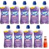 San Pellegrino 9x RIO Bum Bum Pavimenti, detergente per pavimenti con alcool, profumo di Lavanda, 1000ml + 1x Gingerino Recoaro Aperitivo Italiano 10cl IN OMAGGIO
