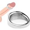 FJUJMLAN Anello per gallo in acciaio inossidabile Anello per glande in metallo Anello per gallo piccolo prepuzio Glande del pene Gioielli intimi Castità erotica SM Anello per testicoli Bondage Giocattolo(24mm)