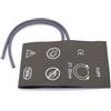 skmeditec Bracciale NIBP universale per adulti di corporatura robusta, bracciale di ricambio per pressione arteriosa marrone riutilizzabile a tubo singolo da 34-43 cm in PU, senza connettore