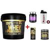 Multi Marca 100% Whey Protein Vaniglia 5 KG Gold's Nutrition + BCAA 6400 375cpr e Creatina 100g Scitec Nutrition + Omaggi