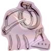 Generico Asta fitness cava liscia in acciaio inossidabile, barella maschile squisita per facilitare la minzione con anello di ritenzione, 3 misure opzionali -D65IT (10mm rod, B:40mm ring)