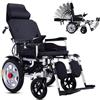 PXOCDEO Sedia a rotelle elettrica Pieghevole con Poggiatesta, Leva di Comando Direzione 360°, 24V Lithium Battery, Carrozzina elettrica per disabili ed Anziani,40a