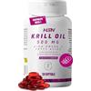 HSN Olio di Krill | Olio di Krill 500mg, fonte di Omega 3 (DHA, EPA), con Astaxantina e fosfolipidi - Potente antiossidante - Materia prima RIMFROST, senza glutine, senza lattosio, 120 perline