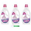 Beni Culinari 3 X PURO AMORE Detersivo Lavatrice Rose Igiene - detersivo liquido ideale per capi bianchi e colorati - 45 lavaggi 2025 ml + portachiavi Beni Culinari