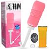 Wolfbeam Detergente portatile portatile per vulva e ano, contenitore per lavaggio vaginale per la salute personale, spray da viaggio per l'igiene personale (rosa, 450 ml)