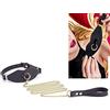 ZYHNYTAO Gag Bavaglio in Silicone Palla Bavaglio con Catene al Guinzaglio SM Bondage Erotico Fetish Schiavo Cosplay Giocattolo Sessuale Regolabile per Coppia Uomo Donna