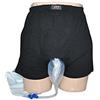 WGE Mutande portatili riutilizzabili per incontinenza maschile Comfort Comfort Sistema per orinatoi traspirante con sacca per raccolta urine,M