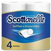 Scottonelle Carta Igienica Soffice e Trapuntata, Confezione da 4 Rotoli