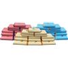Peacock Supplies Confezione da 90 quadrati di cioccolato al latte, crema, blu e rosa