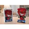 Generico Rose Eterne in Scatola a Borsetta con 3 Cioccolatini Baci al Latte - Bouquet di Rose Artificiali, Idea Regalo Romantica per Fidanzata, San Valentino, Anniversario, Compleanno