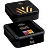 Generico Vanini Blue Rose Praline Assortite Confezione in Latta al gusto Latte, Fondente, Caramello e Pistacchio con Crema alle Nocciole e Cereali Croccanti 215g