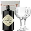 Generico Hendrick'S Gin 44% Vol. 1000 ml - Due Bicchieri In Vetro Borgonovo 620 ml