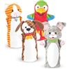 Melissa & Doug Marionette da Mano con Animali - Burattini in Stoffa a Forma di Animali, Marionette da Mano per Gioco di Imitazione, Regalo Educativo per Bambini e Bambine, 2+ Anni