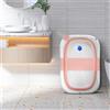 HUOLE Vaschetta Bagnetto Neonato Pieghevole,Vaschetta bagnetto-robusto PP & TPE | ergonomico & salvaspazio | vasca da bagno bambini, bagnetto neonati-63 * 43 * 20 cm-rosa