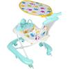 Willonin Girello per bambini e bambine 4in 1 con altezza regolabile, girello a piedi con musica, 8 ruote, musica, tettoia, verde