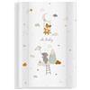regalik Materassino fasciatoio 70x47 cm, bianco con topolino - lavabile e morbido, bordi sagomati per sicurezza - cuscino fasciatoio per cassettiera - materassino cambio neonato con imbottitura comfort