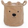 Childhome - Cesto portaoggetti Teddy marrone, 30 x 30 cm