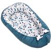 Pimko Velluto multifunzionale bozzolo per bambini riduttore per Letto neonato lettino da viaggio culla babynest cotone 55x90cm (Spruce)