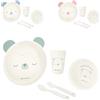Kikka Boo Kikkaboo Set di stoviglie bambini Bear with me 5 pezzi, motivo animali, ciotola, colori:ecologica