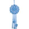 baby idea Babysanity - Fiocco Nascita Bimbo Coccarda Nascita in Tulle Perfetta per Interno ed Esterno Ideale da Appendere alla Porta Dimensioni 40x90 Cm (fiocco medio azzurro)