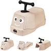 MAMIZO 5 in 1 Cavalcabile per Bambini da 1+Anni, Macchinina Bambino con 360°Ruote Silenziose,Giocattoli a Dondolo, Walker Bambino,Girello con maniglie,Giocattolo Cavalcabile,EPP,Indoor,Max 20kg,Beige