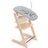 Stokke Sedia Tripp Trapp di Stokke (Naturale) con Newborn Set (Grigio) - Per neonati fino a 9 kg - Confortevole, sicuro e facile da usare