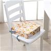 FANSU Rialzo da Sedia per Bambini, Cartone Animato Animale Smontabile Cuscino Seduta per Sedia Cuscino Alzasedia con Cinghie Lavabile per Seggioloni Alza Sedia (40x40x10cm,Volpe)