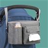 MOTTDAM Borsa Passeggino Borsa Organizer,Impermeabile Borsa per Passeggino Universale,Multifunzione borsa cambio neonato con Tracolla,Organizer Per Carrozzina Con Portabicchieri per Carrozzina (grigio)