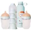 Happymami, Set Biberon Personalizzabile con la Forma del tuo Seno + Thermos per Liquidi, Kit di Alimentazione per il tuo Bebè, Senza BPA (Set 2 Biberons +Dosatore di Latte in Polvere)