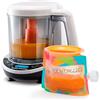 Baby Brezza Food Maker Deluxe (bianco) - Cuocipappa e Omogeneizzatore per Neonati a Vapore - Frullatore per Pappe Svezzamento con Spegnimento Automatico, Parti Lavabili in Lavastoviglie - 3 Sacchetti