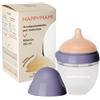 HappyMami, Biberon su Misura con Tettarella in Silicone Medico, senza BPA, doppio Sistema Anticolica, Lavabile in Lavastoviglie, adatto a ogni tipo di Allattamento. (Viola Seta 150 ml)