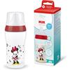 NUK Perfect Match Biberon | 3+ mesi | 260 ml | Biberon anti-coliche | PP | Indicatore di controllo della temperatura | Disney Minni | Confezione da 1