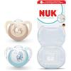 NUK First Choice Ciuccio | 0-6 mesi | Ciuccio ortodontici | Calma il 99% dei bambini** | Orso/Cavalluccio marino | Confezione da 2