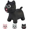 Hoppimals Space Hopper Gatto Gonfiabile per Bambini di età Pari o Superiore a 12 Mesi - Imballo con Confezione Regalo, Pompa Inclusa - Cavalcabile Bambino, Palla rimbalzante per Bambini - Nero