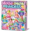 4M Modella e Dipingi Principesse Glitter - Kit Creativo Set Gesso per Creare Magneti per il Frigo e Spillette, Gioco Educativo per Bambini, Regalo Artistico Fai-da-Te