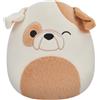 Squishmallows Originali 19 cm Brock Le Bulldog Clock al Pancia Duveteux, Aggiunge Brock alla tua squadra, Peluche Ultra Morbido