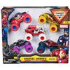 Monster Jam, Confezione da 5 Marvel Heroes, Spider-Man, Black Panther, Iron Man, Captain America | Veicoli Die-Cast, Giocattoli per Bambini e Bambine dai 3 Anni in su