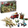 LEGO Jurassic World Missione Dinosauro: Scoperta dello Stegosauro, Giocattolo d'Avventura con 2 Dinosauri, Fuoristrada e Minifigure, Giochi per Bambini e Bambine da 6 Anni, Regalo di Compleanno 76965
