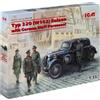 ICM ICM35539 - berlina 1:35 tipo 320 (W142) con personale tedesco, Nero, Taglia unica