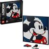 LEGO 31202 Art Disney's Mickey Mouse, Mosaico per Decorazione Casa Fai da Te per il Muro, Set 2 in 1 di Artigianato per Adulti, Idee Regalo 18+ anni