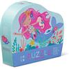 Crocodile Creek Mini puzzle da pavimento, Mermaid Dreams, 12 pezzi grandi, per bambini dai 2 anni in su, scatola resistente per riporre oggetti, il puzzle finito misura 22,9 x 30,5 cm