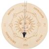 Milisten Tavola Pendolo in Legno Strumento Divinazione Altare per Accessorio per Divinazione Collana Pendolo Decorata Parole e Descrizioni Testuali Come Sì No ECC Come Regalo per Familiari