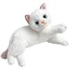 SZLIFE Realistico Peluche a Forma di Gatto, Bambola per Bambini, Regalo di Cartone Animato, Morbido e Realistico, per Divano, Camera da Letto, casa, Auto, Bianco