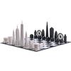 Skyline Chess - Londra vs New York Special Edition (Set di scacchi architettonici per 2 giocatori, Età consigliata: 14+, Include tavolo da gioco pieghevole)
