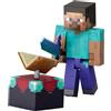 Mattel Minecraft - Steve Livello Diamante, action figure alta 14 cm con design pixelato e 3 accessori inclusi, personaggio dal videogioco da collezione, giocattolo per bambini, 6+ anni, HTM05