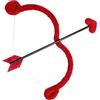 Xoeryoy Set Arco e frecce di Cupido a Forma di Cuore Simpatico Arco e Freccia di Cupido per San Valentino per Cosplay, Fotografia di Natale, Rosso, 1